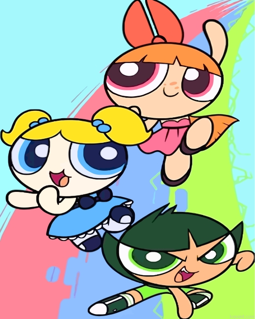 Powerpuff Girls Painting By Numberss.png