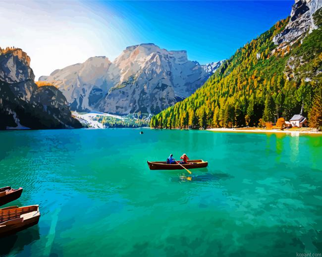 Pragser Wildsee Lake Alps Painting By Numberss.png