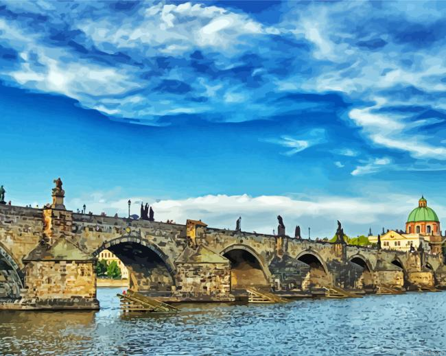 Prague St Charles Bridge Painting By Numberss.png