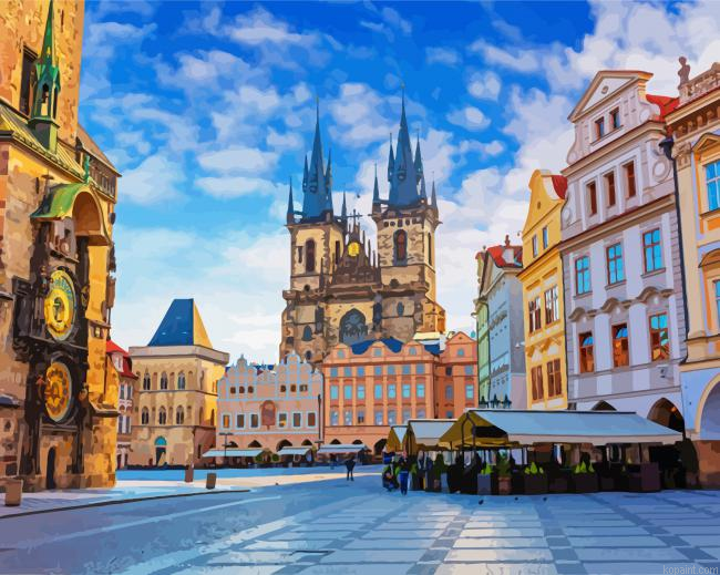 Praha Old Town Square Paint By Numbers