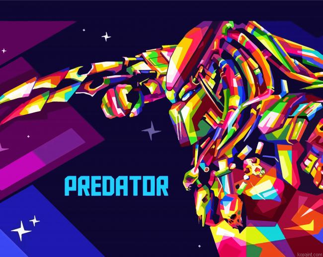 Predator Pop Art Painting By Numberss.png