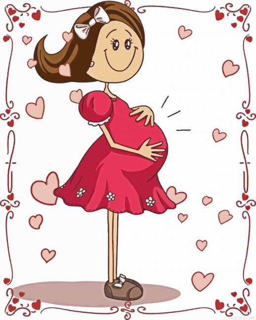 Pregnant Lady Illustration Paint By Numbers.png