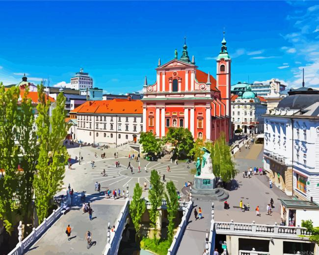 Preseren Square Slovenia Painting By Numberss.png