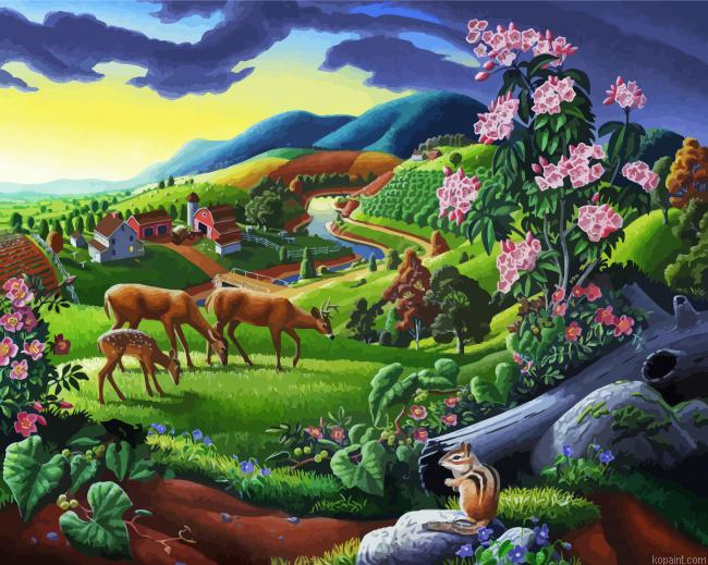 Primitive Landscape Painting By Numberss.png