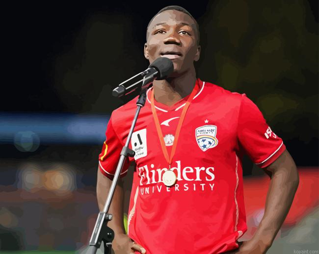 Professional Football Player Nestory Irankunda Painting By Numberss.png