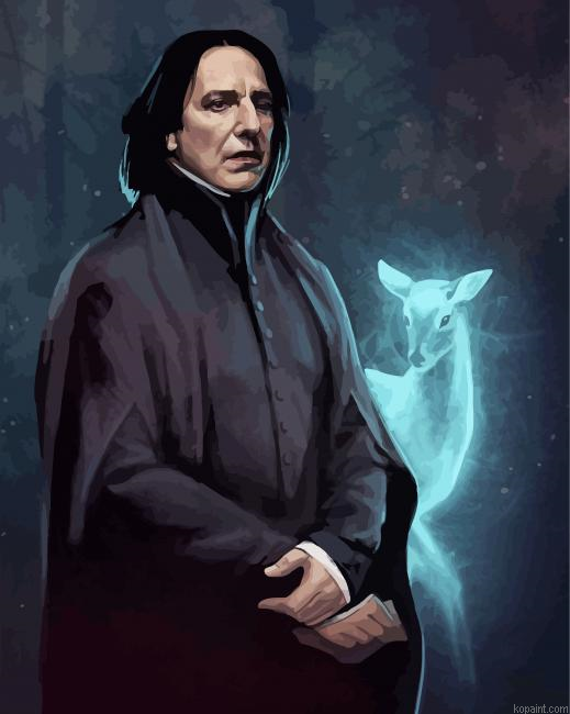 Professor Severus Snape Harry Poter Painting By Numberss.png