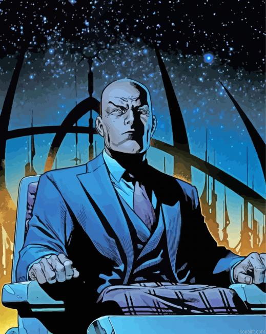Professor X Marvel Painting By Numberss.png
