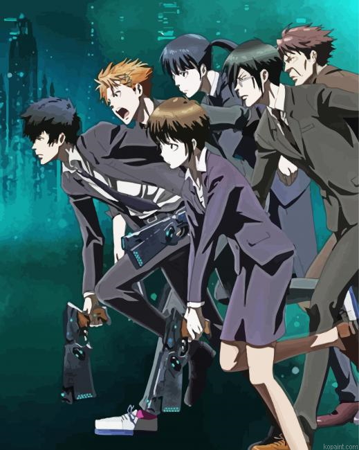 Psycho Pass Anime Characters Paint By Numbers