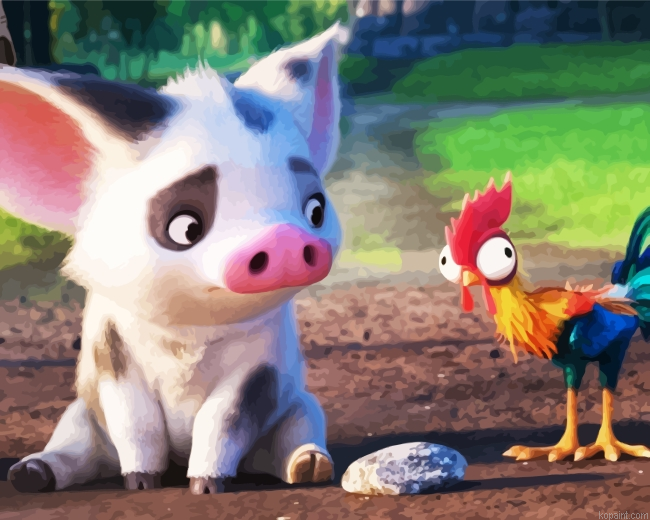 Pua And Hei Hei Moana Painting By Numberss.png