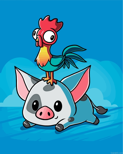 Pua And Hei Hei Painting By Numberss.png