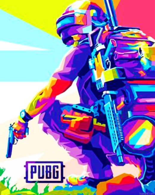 Pubg Pop Art New Painting By Numberss.png