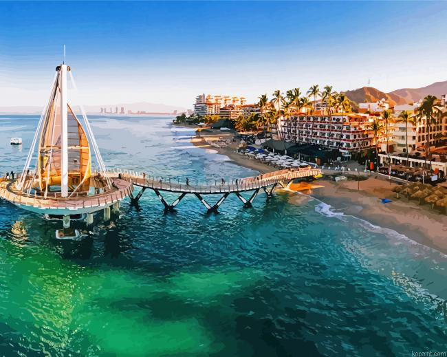 Puerto Vallarta In Mexico Painting By Numberss.png