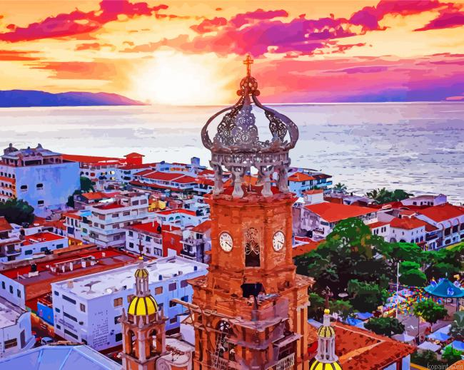 Puerto Vallarta Mexico Buildings Painting By Numberss.png
