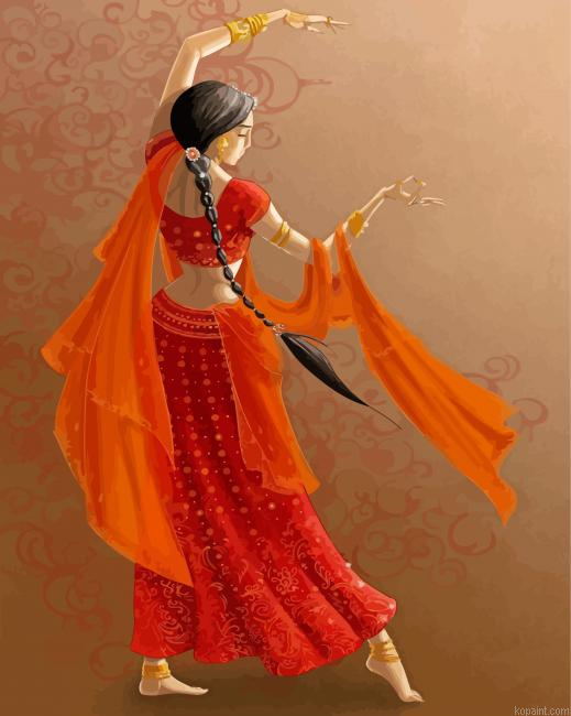 Punjabi Girl Dancing Painting By Numberss.png