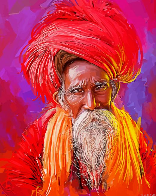 Punjabi Man Art Paint By Numbers