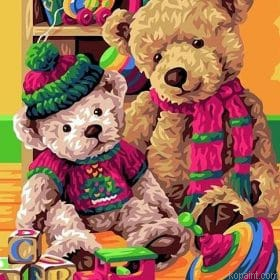 Puppet Bear Animals Painting By Numberss.png