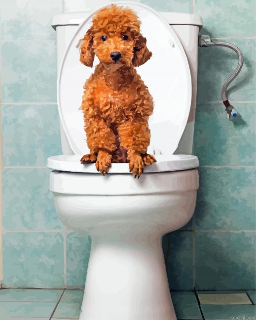 Puppy Dog In Toilet Painting By Numberss.png