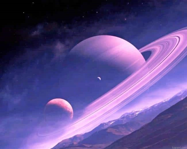 Purple Aesthetic Space New Painting By Numberss.png