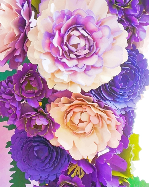 Purple Artificial Flower New Painting By Numberss.png