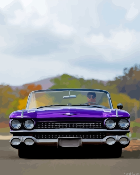Purple Cadillac 1959 Painting By Numberss.png