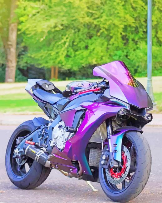 Purple Motorcycle New Painting By Numberss.png