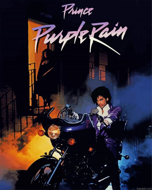 Purple Rain Movie Poster Paint By Numbers