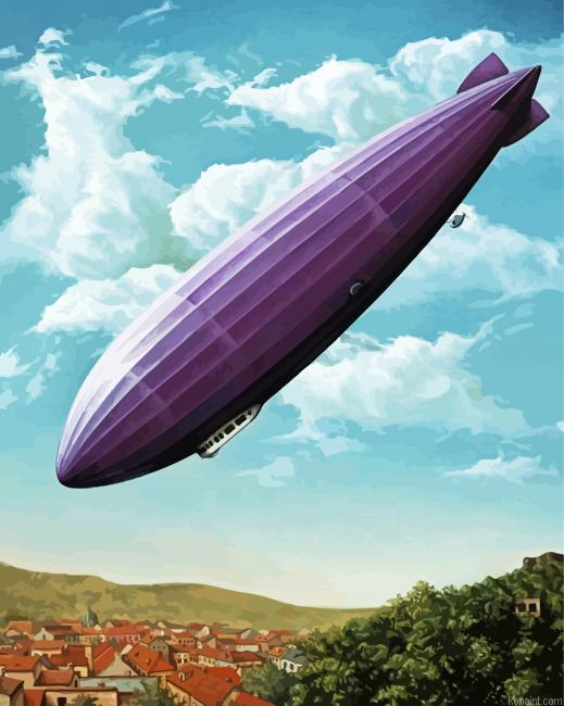 Purple Zeppelin Airship Painting By Numberss.png