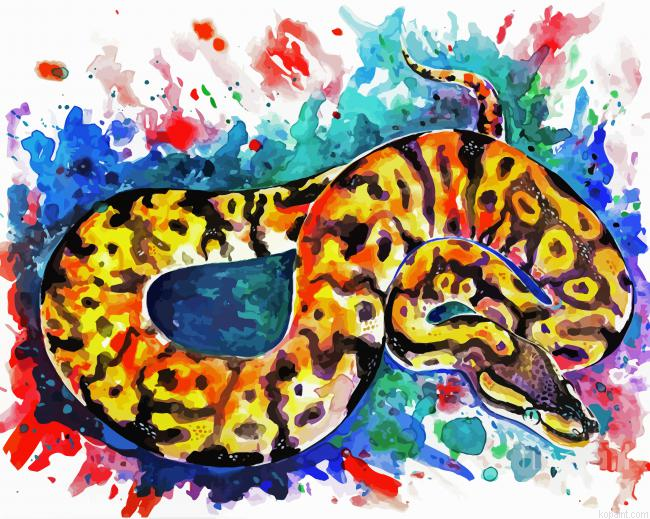 Python Snake Art Painting By Numberss.png