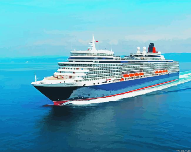 Queen Elizabeth Cruise Ship Painting By Numberss.png