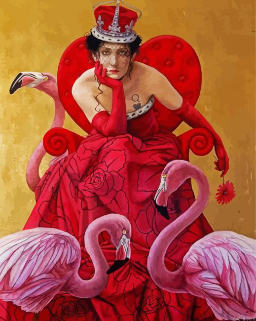 Queen Of Hearts Alice Wonderland Painting By Numberss.png