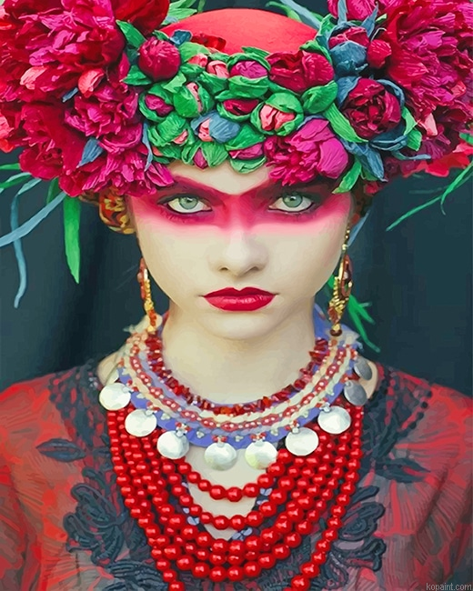 Queen Of Red Wreath Chaplet Flower Crown New Painting By Numberss.png