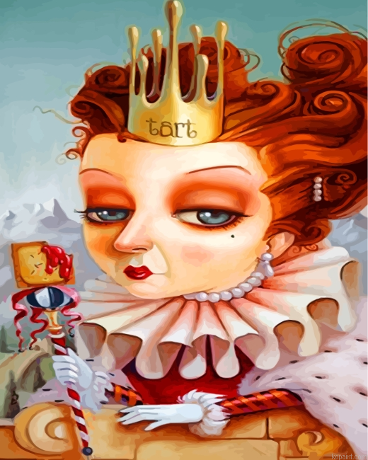 Queen Of Tarts Alice In Wonderland Painting By Numberss.png