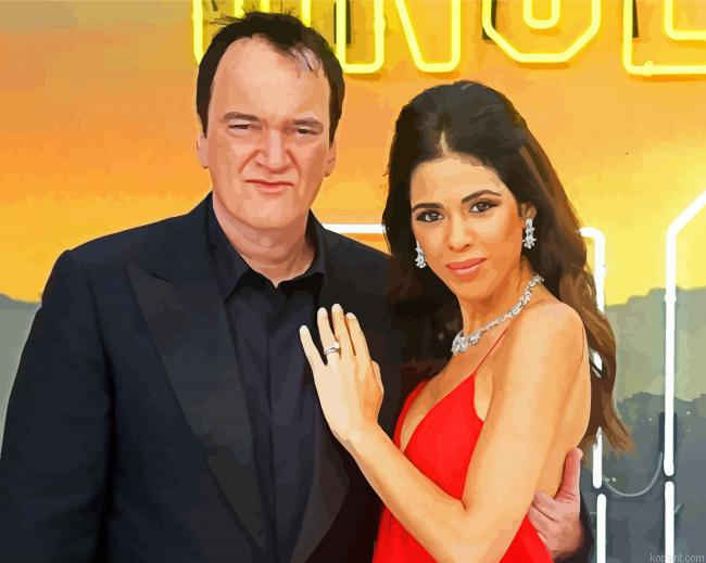 Quentin Tarantino And His Wife Painting By Numberss.png