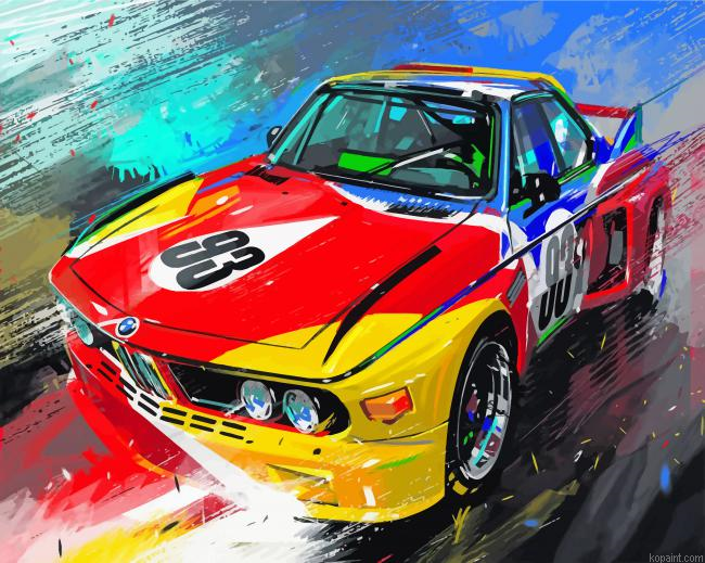 Race Car Art Painting By Numberss.png