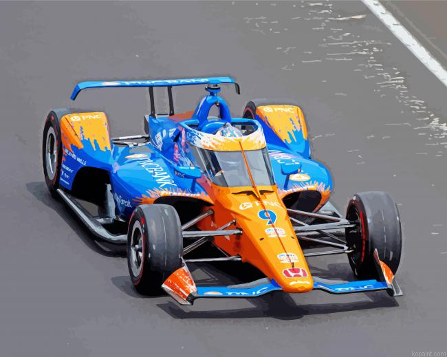 Race Car Indy Paint By Numbers