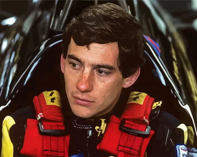Racing Driver Ayrton Senna Painting By Numberss.png