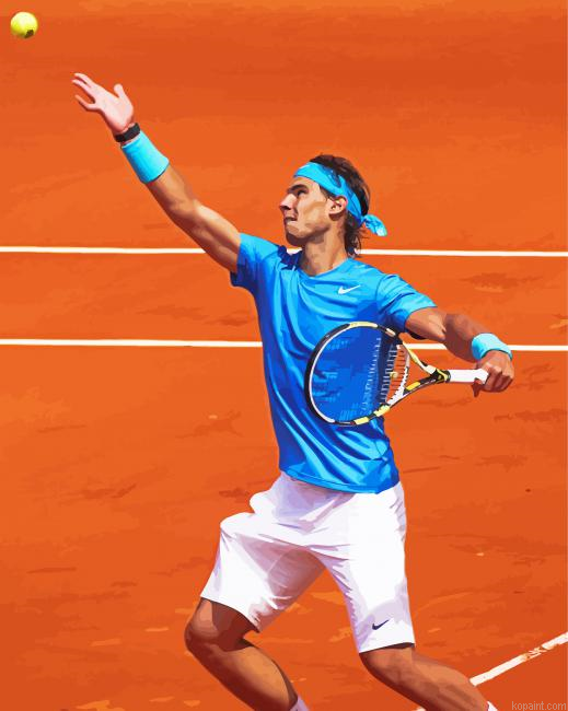 Rafael Nadal Spanish Tennis Player Painting By Numberss.png