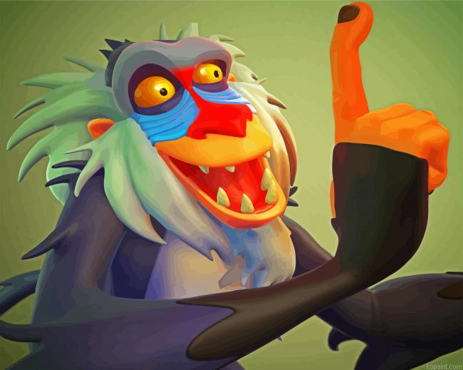 Rafiki Mandrill Painting By Numberss.png