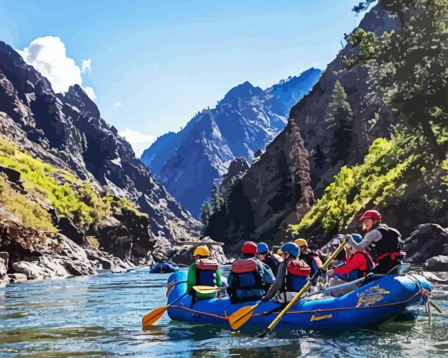 Rafting Sport Painting By Numberss.png