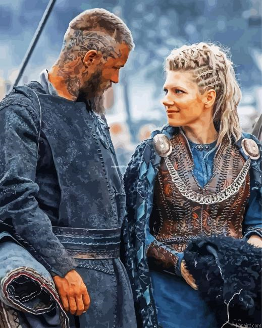 Ragnar And Lagertha Painting By Numberss.png
