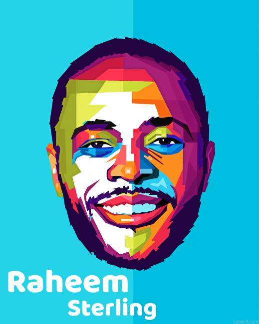 Raheem Sterling Pop Art Paint By Numbers