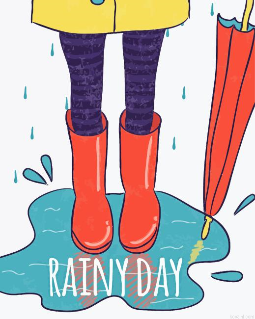 Rain Boots And Umbrella Painting By Numberss.png