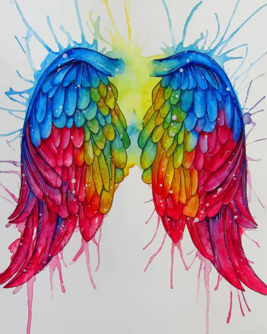 Rainbow Angel Wings New Painting By Numberss.png