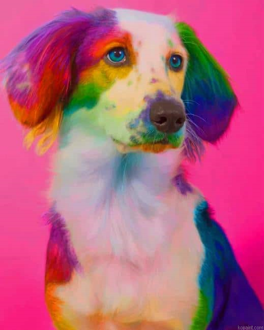 Rainbow Dog New Painting By Numberss.png