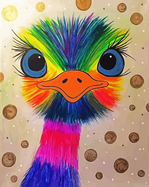 Rainbow Emu Bird Paint By Numbers.png