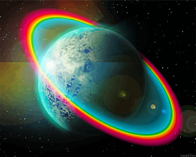 Rainbow Planet Painting By Numberss.png