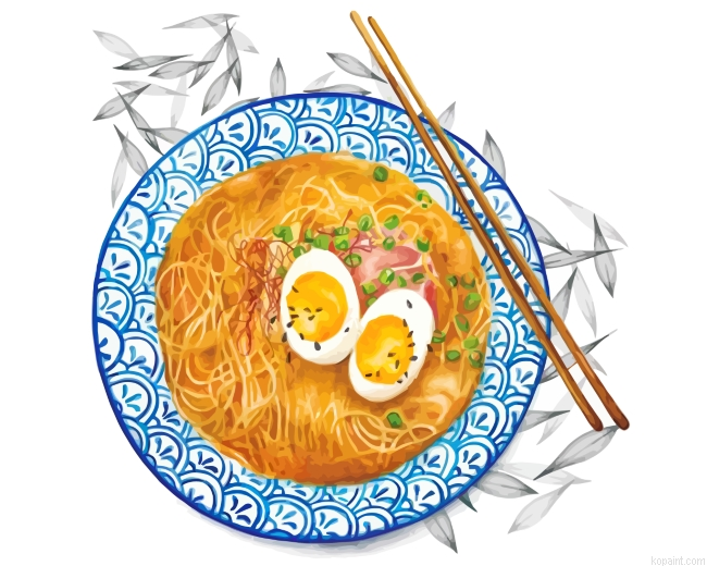 Ramen Noodles Plat Painting By Numberss.png