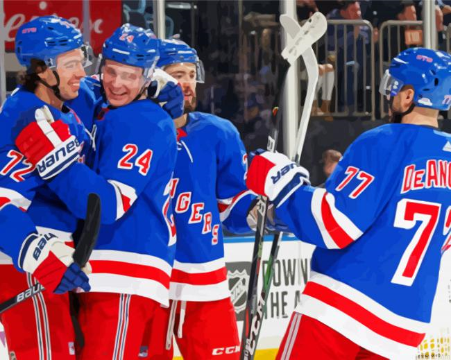 Rangers New York Playing Paint By Numbers