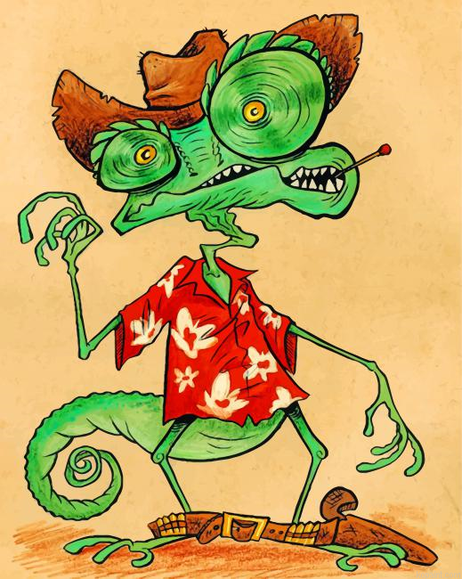 Rango Lizard Paint By Numbers