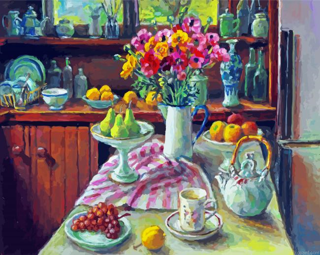 Ranunculus And Pears Olley Painting By Numberss.png